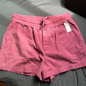 Gap Purple Plum Pull On Utility Shorts